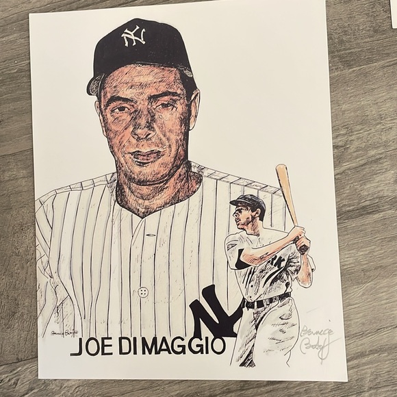 Set of 4 Prints Baseball Greats by Artist Bernice Batoff for your Man Cave! - Picture 3 of 5